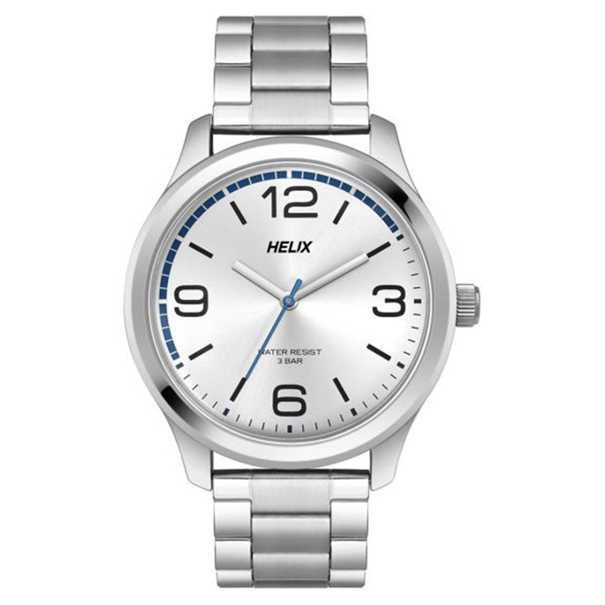 Helix Analog Men Silver Dial