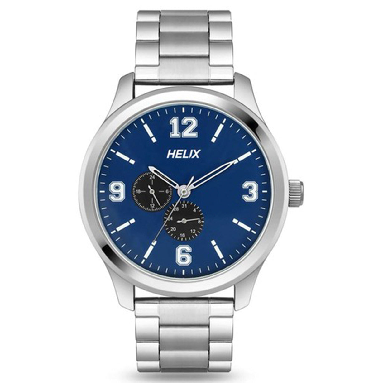 Helix Analog Men Silver Stainless Steel