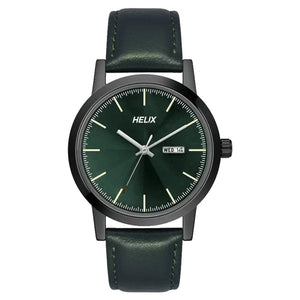 Helix Analog Men 39mm Green Dial