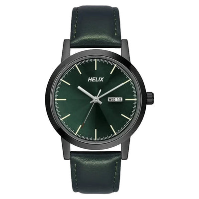 Helix Analog Men 39mm Green Dial
