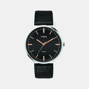 Classics Men Quartz White Dial Analog Leather Watch TW0TG6008
