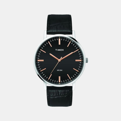 Classics Men Quartz White Dial Analog Leather Watch TW0TG6008