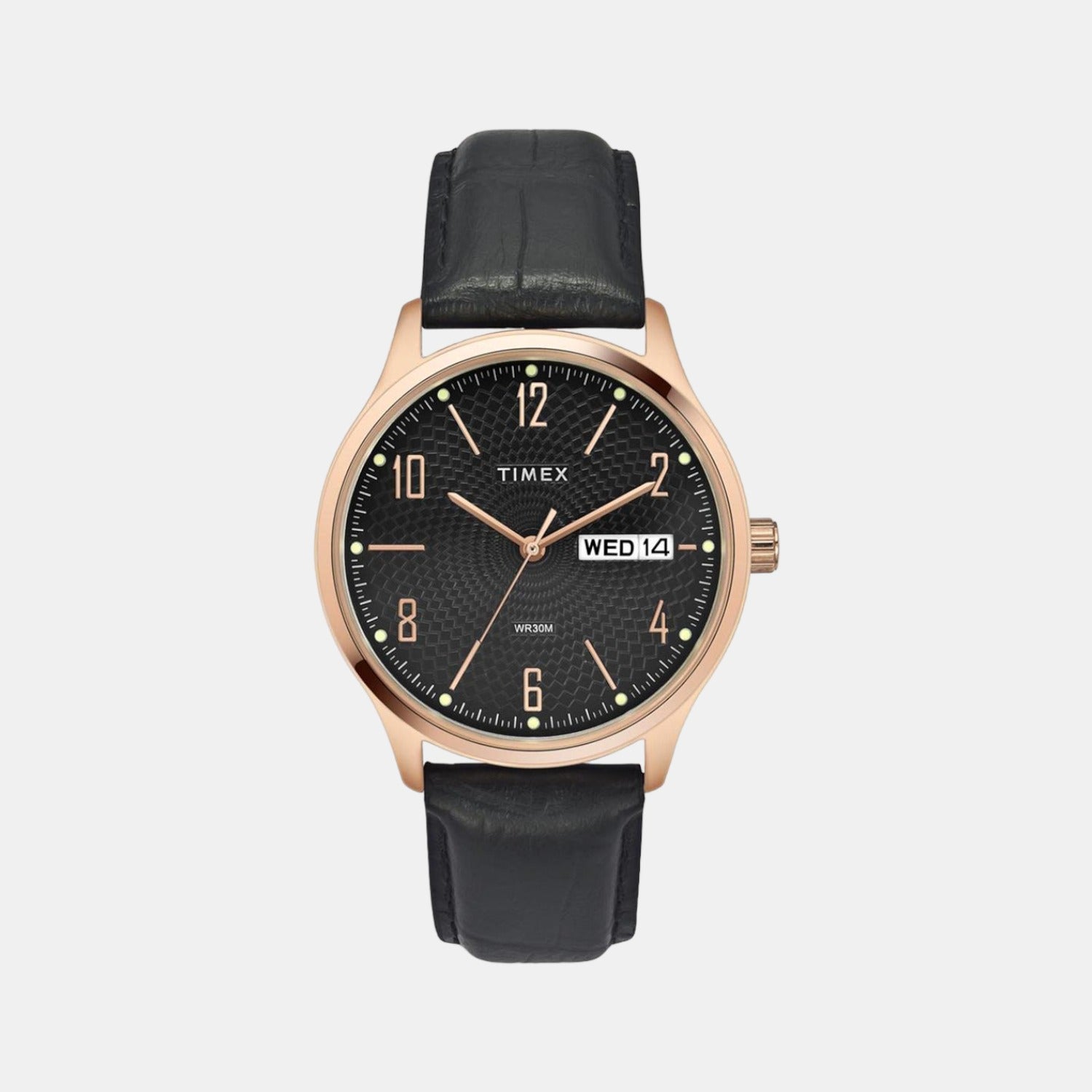 Classics Men Quartz Black Dial Analog Leather Watch TW0TG6516