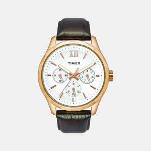 Empera Men Quartz White Dial Chronograph Leather Watch TW0TG7600