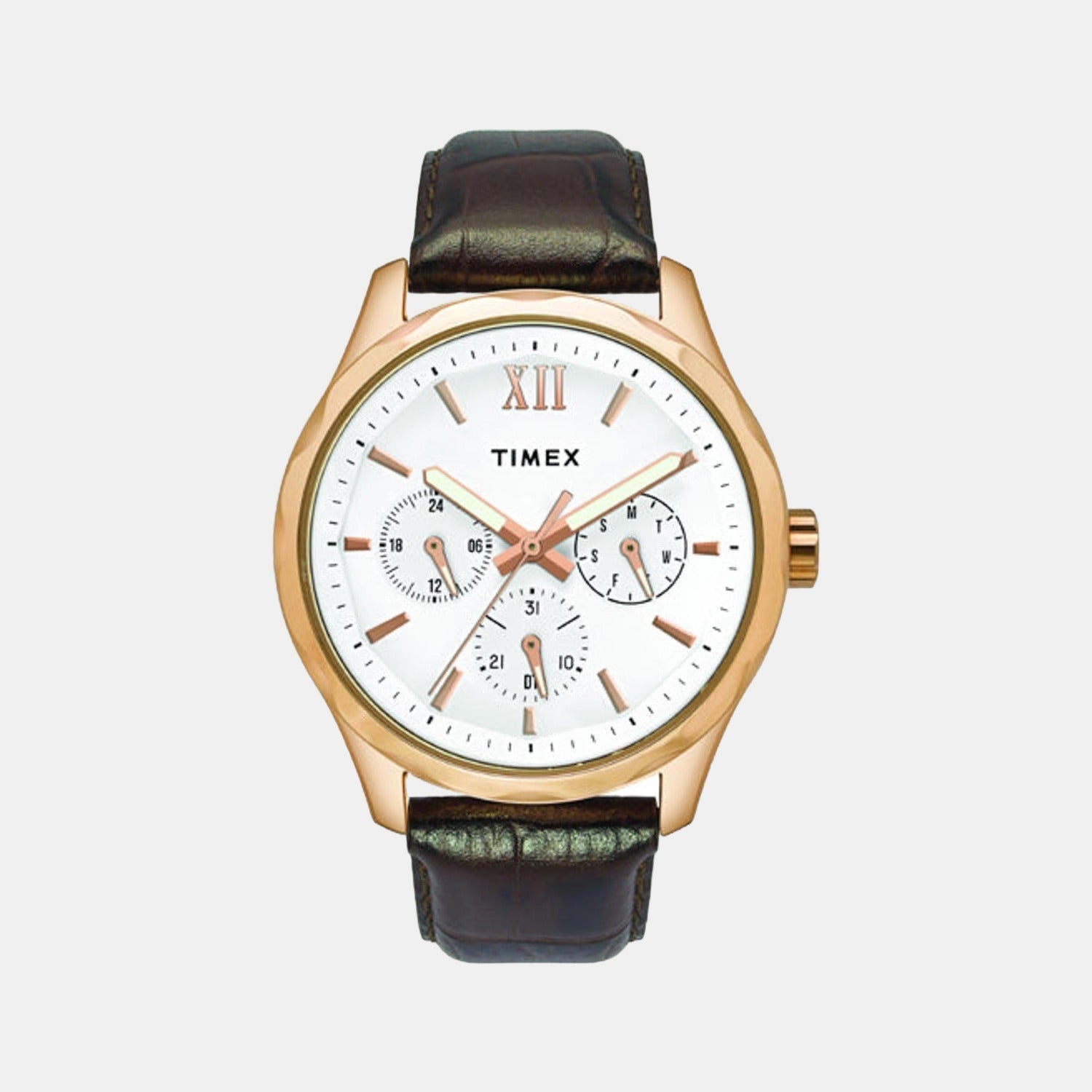 Empera Men Quartz White Dial Chronograph Leather Watch TW0TG7600