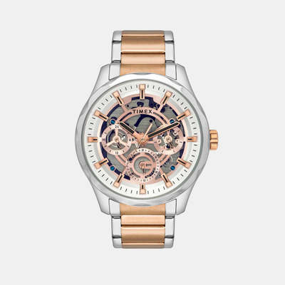 E Class Men Quartz Rose Gold Dial Analog Stainless Steel Watch TW0TG7629