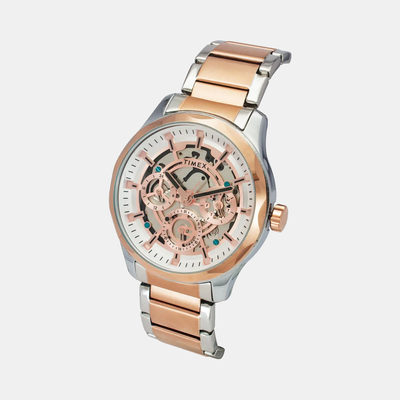E Class Men Quartz Rose Gold Dial Analog Stainless Steel Watch TW0TG7629