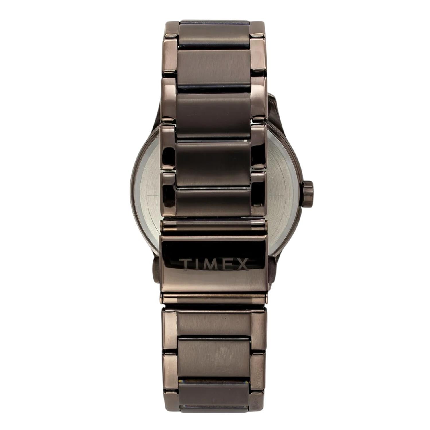Fashion Men Quartz Brown Dial Multi-Function Stainless Steel Watch TW0TG7636