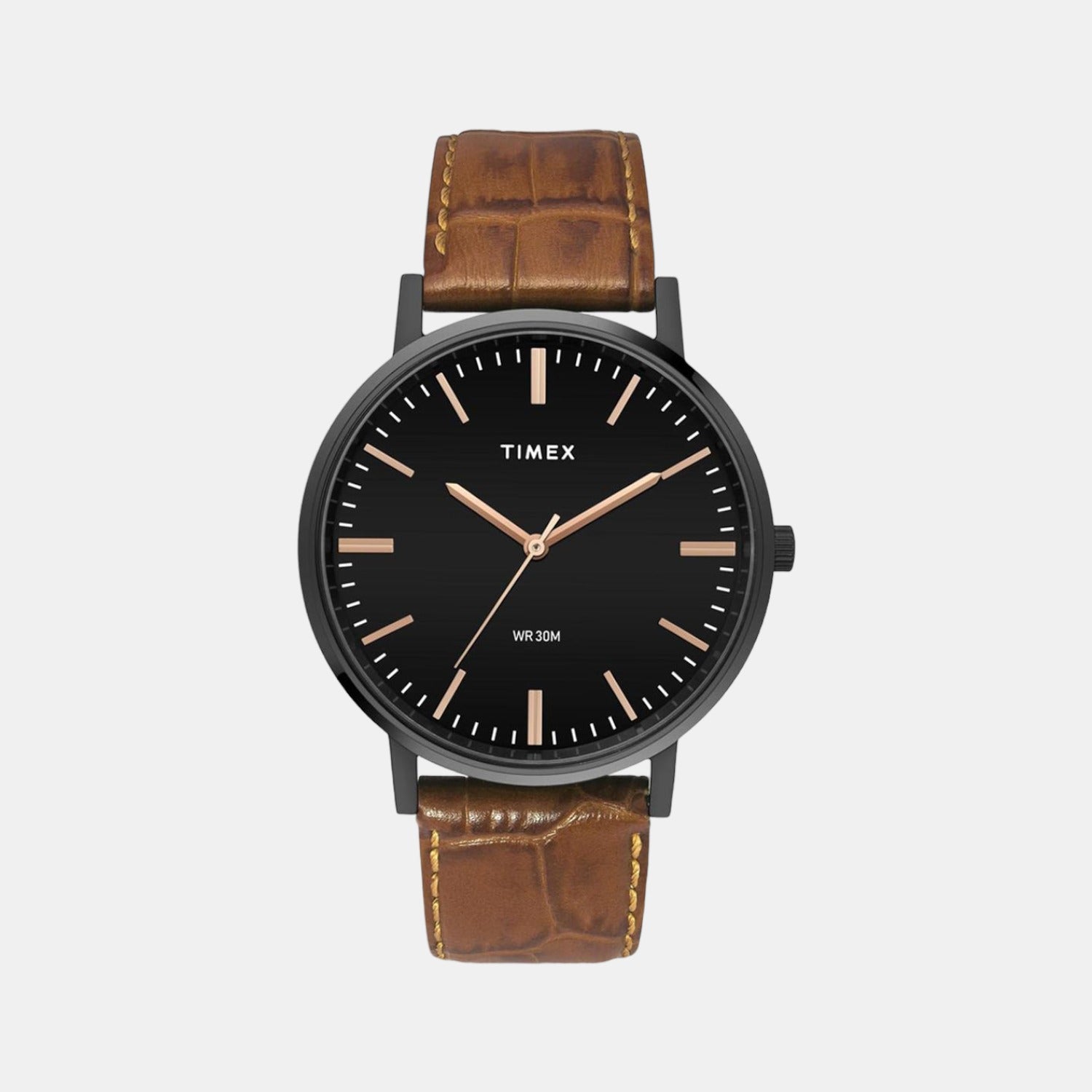 Classics Men Quartz Black Dial Analog Leather Watch TW0TG8004