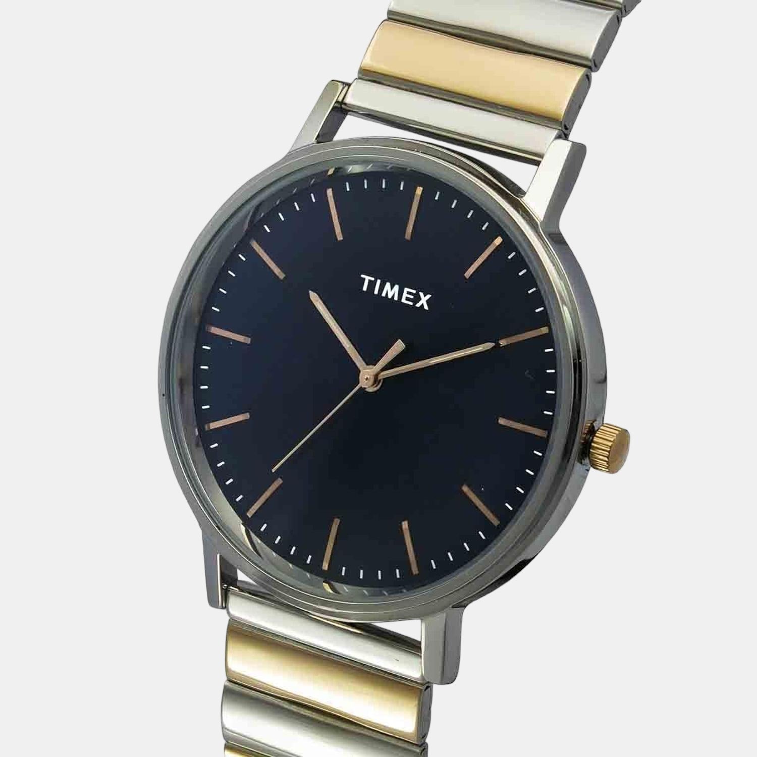 Fashion Men Quartz Blue Dial Analog Stainless Steel Watch TW0TG8008