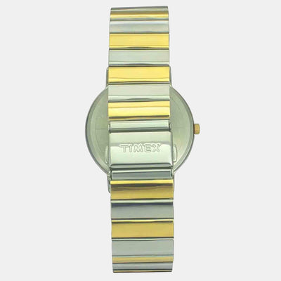 Fashion Men Quartz Silver Dial Analog Stainless Steel Watch TW0TG8009