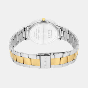 Fashion Men Quartz Champagne Dial Analog Stainless Steel Watch TW0TG8025
