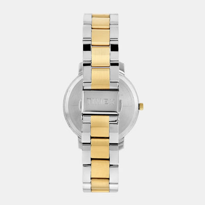 Fashion Men Quartz Champagne Dial Analog Stainless Steel Watch TW0TG8025