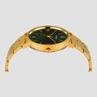 Fashion Men Quartz Green Dial Analog Stainless Steel Watch TW0TG8027