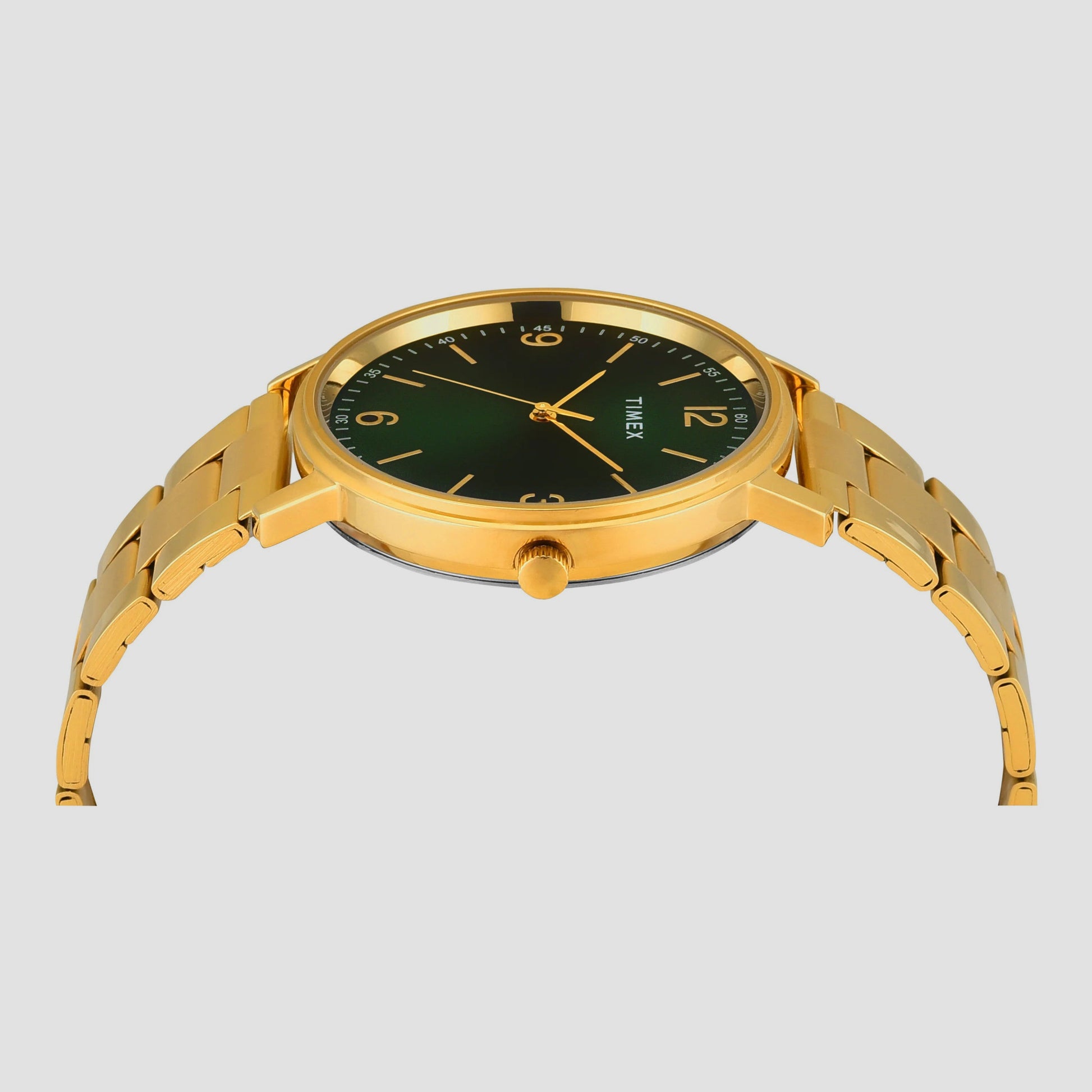 Fashion Men Quartz Green Dial Analog Stainless Steel Watch TW0TG8027