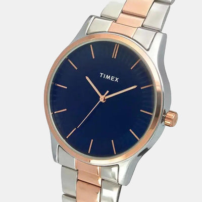 Fashion Men Quartz Blue Dial Analog Stainless Steel Watch TW0TG8303