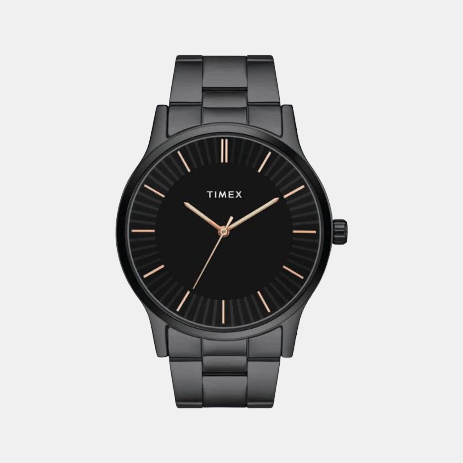 Fashion Men Quartz Black Dial Analog Stainless Steel Watch TW0TG8304