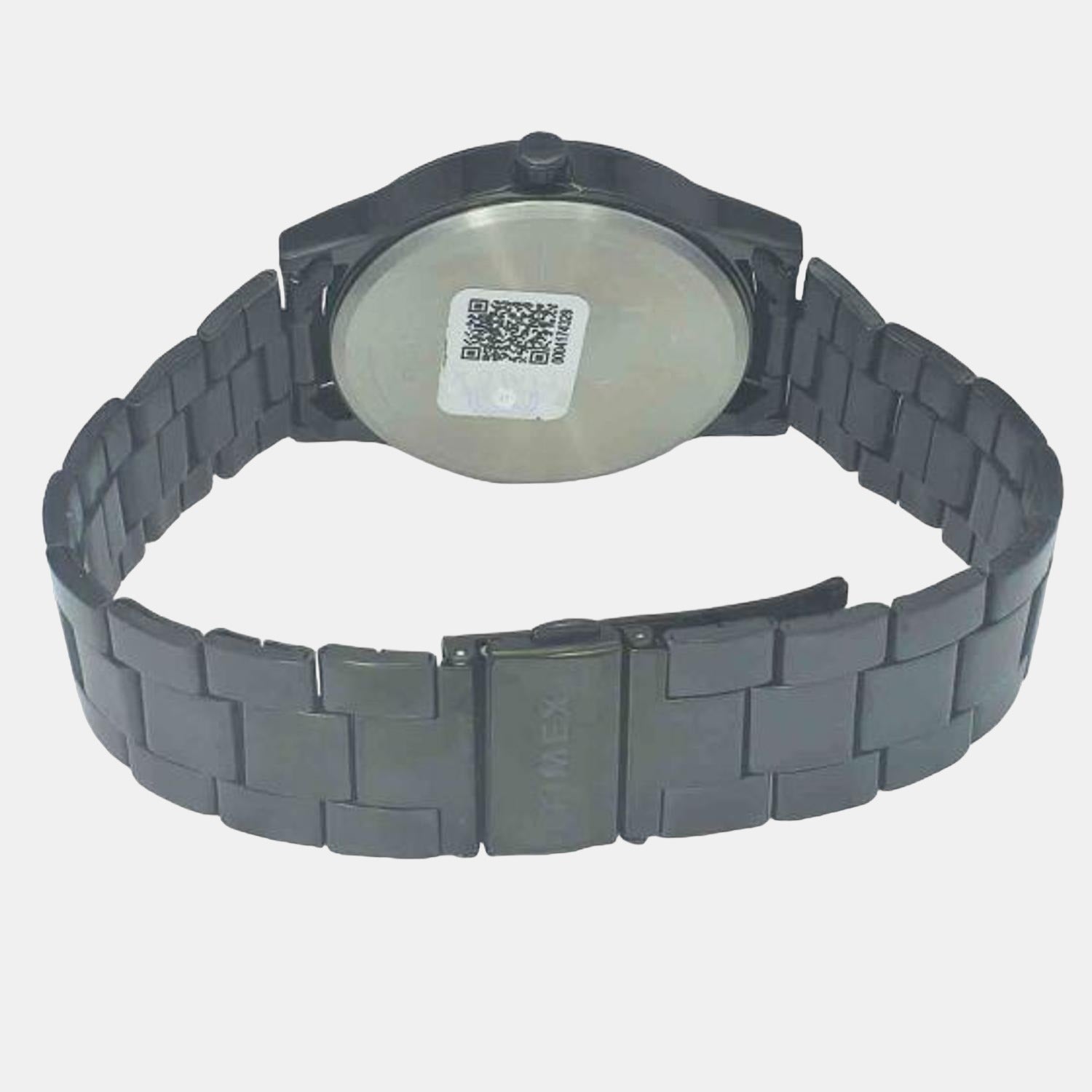 Fashion Men Quartz Black Dial Analog Stainless Steel Watch TW0TG8304