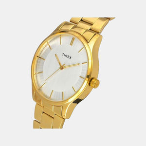 Fashion Men Quartz Silver Dial Analog Stainless Steel Watch TW0TG8306