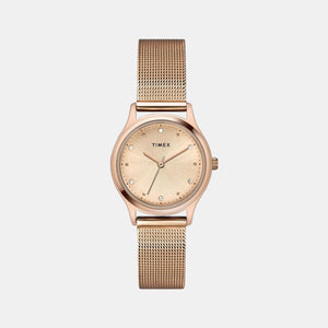 Classics Women Quartz Rose Gold Dial Analog Stainless Steel Watch TW0TL8710