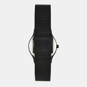 Fashion Women Quartz Black Dial Analog Stainless Steel Watch TW0TL8716