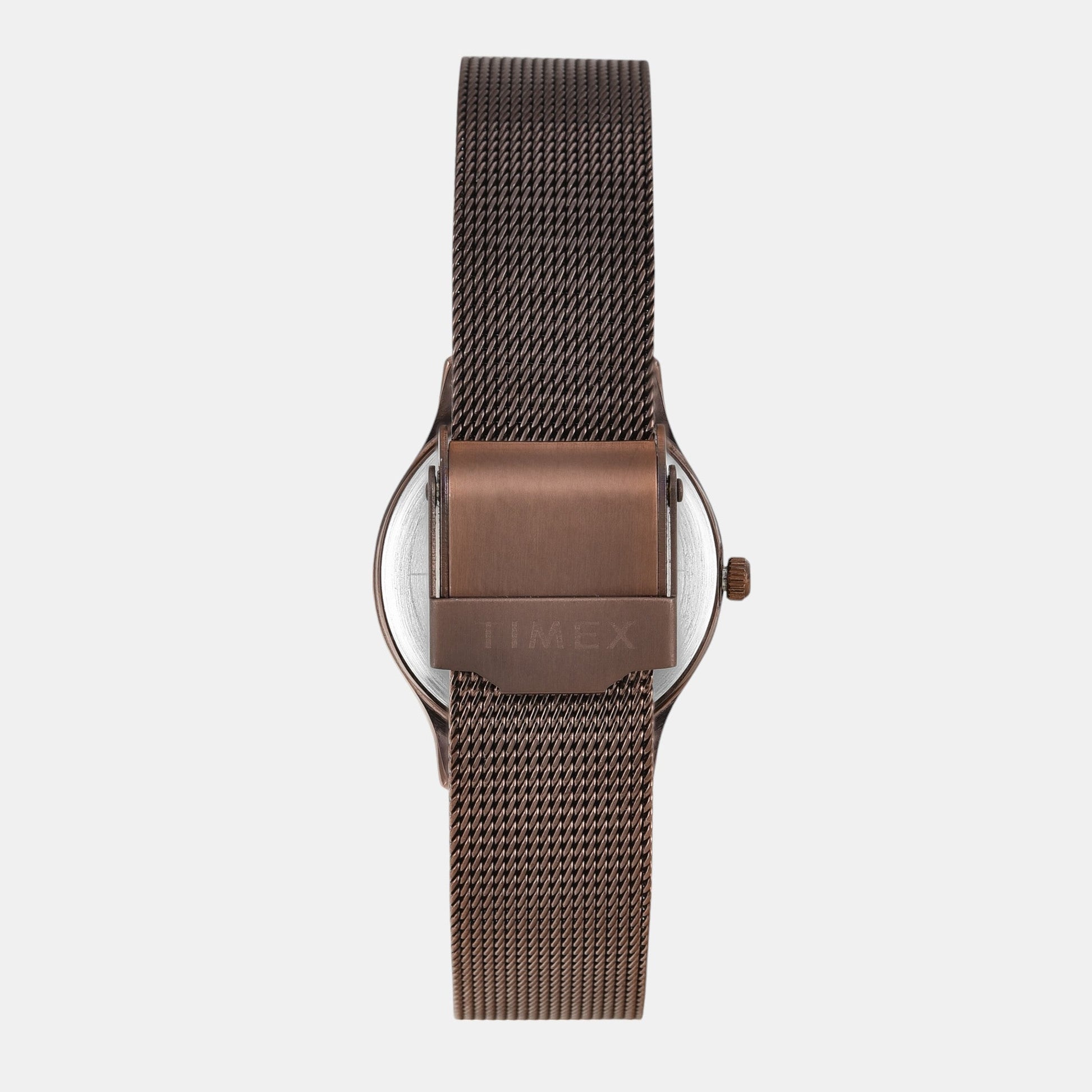 Fashion Women Quartz Brown Dial Analog Stainless Steel Watch TW0TL8718