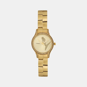 Empera Women Quartz Gold Dial Analog Stainless Steel Watch TW0TL9501