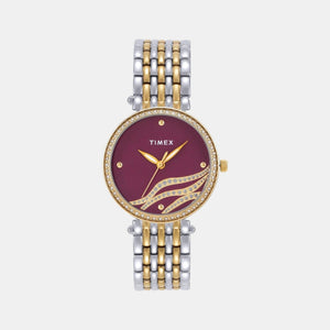 Empera Women Quartz Purple Dial Analog Stainless Steel Watch TW0TL9602