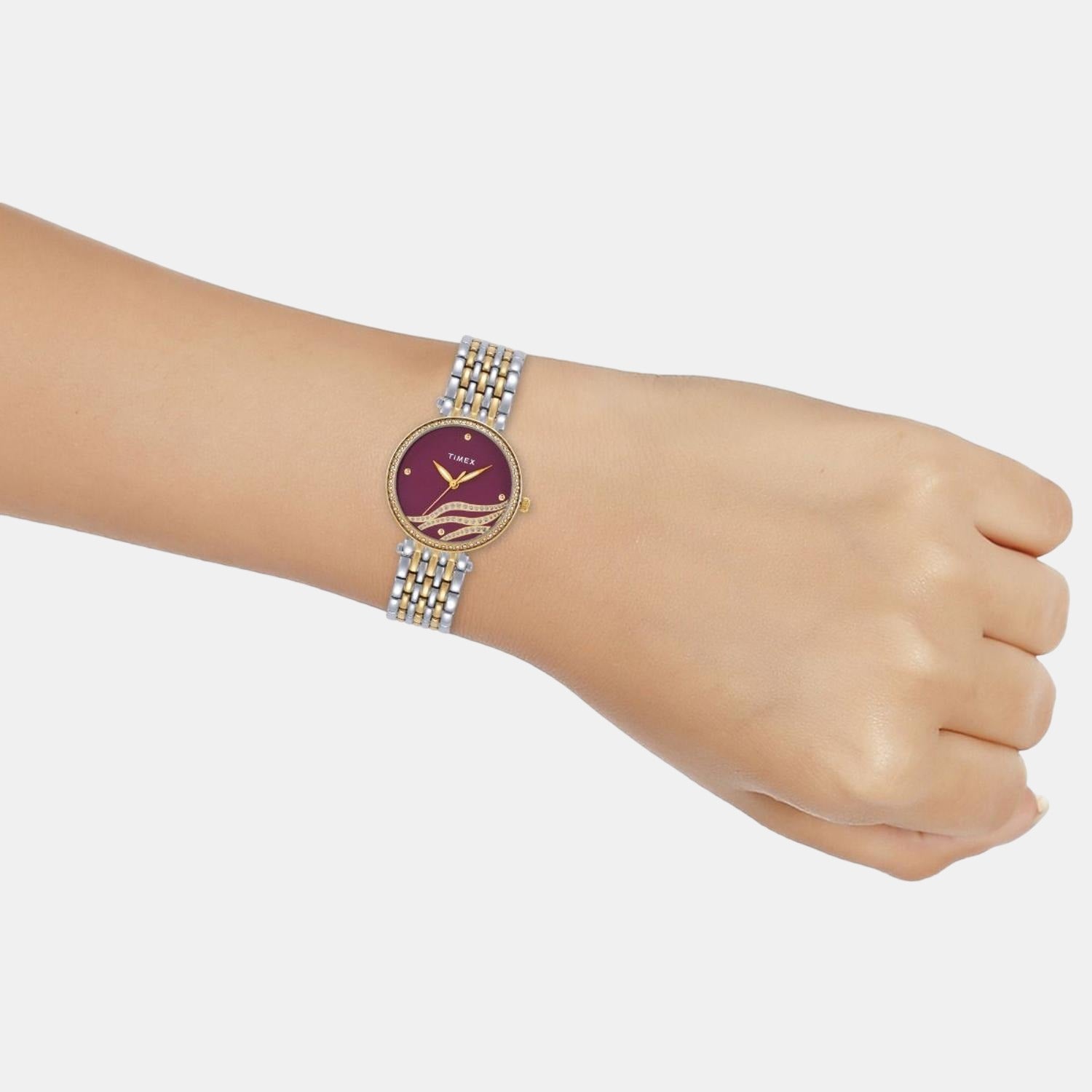 Empera Women Quartz Purple Dial Analog Stainless Steel Watch TW0TL9602