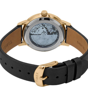 Timex City Collection Celestial Women's Mechanical Automatic Wind Black-Tone Dial Automatic Function Watch 38mm TW2T86300