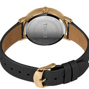 Timex Global Women's Gold-Tone Dial Case Leather-Strap Function Watch 37mm TW2T87600