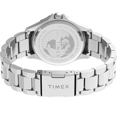 Timex Navi XL White Dial Stainless Steel Bracelet Women's Watch 41mm TW2U10900UJ