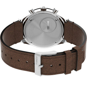 Timex Q Timex Men Cream Round Dial Analog Watch 40mm TW2V42800U9