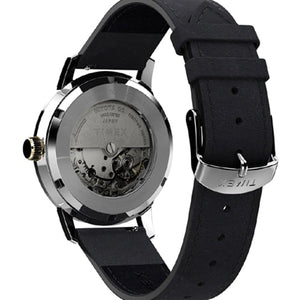 Timex Marlin Men’s Black Round Dial Leather Strap Watch 40mm TW2W33900U9