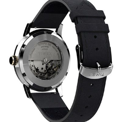 Timex Marlin Men’s Black Round Dial Leather Strap Watch 40mm TW2W33900U9