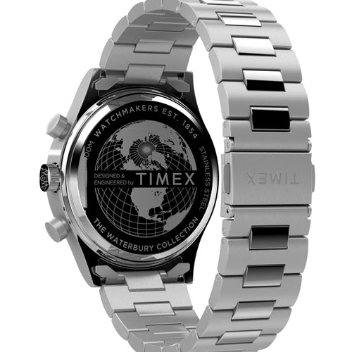 Timex Waterbury Traditional Fly Back Chronograph Stainless Steel Bracelet Watch 43mm TW2W47800UJ