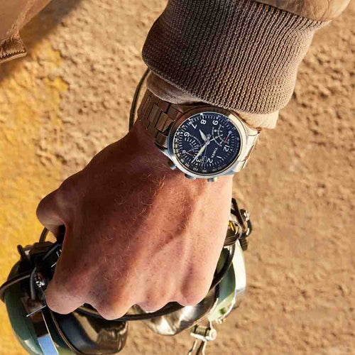 Timex Waterbury Traditional Fly Back Chronograph Stainless Steel Bracelet Watch 43mm TW2W47800UJ