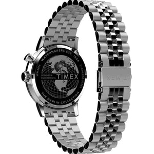 Timex Marlin Men Moon Phase Blue Dial Stainless Steel Bracelet Watch 40mm TW2W51300UJ