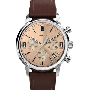 Timex Marlin Men Rose Gold Round Dial Analog Watch 40mm TW2W51400UJ