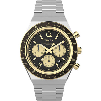 Timex Q Timex Men Black Round Dial Analog Watch 40mm TW2W64200UJ
