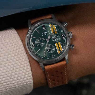 Timex Marlin Green Round Dial Analog Men's Watch 40mm TW2W99100UJ