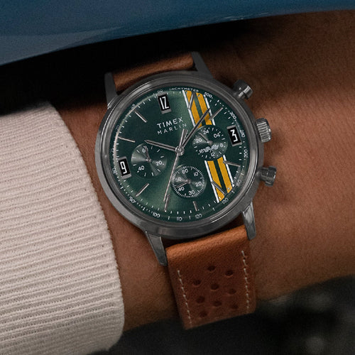 Timex Marlin Green Round Dial Analog Men's Watch 40mm TW2W99100UJ