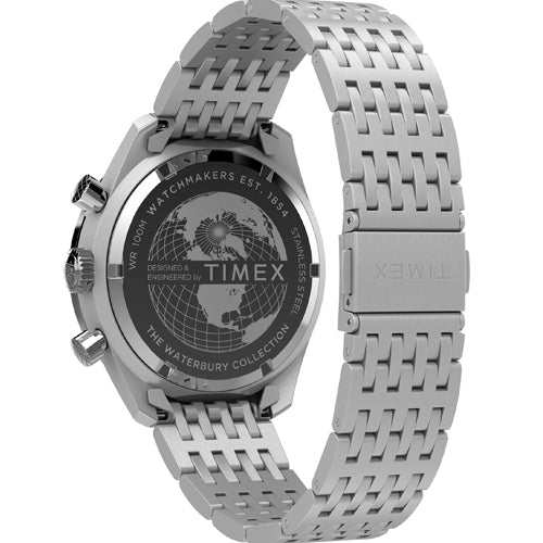 Timex Waterbury Silver-Tone Round Dial Analog Men's Watch 41mm TW2Y18700UJ