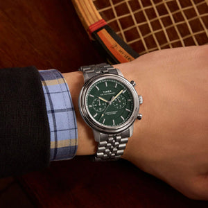 Timex Waterbury Green Round Dial Analog Men's Watch 41mm TW2Y23600UJ