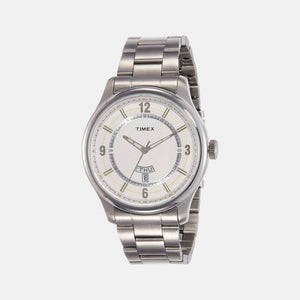 E Class Men Quartz Silver Dial Analog Stainless Steel Watch TWEG14504