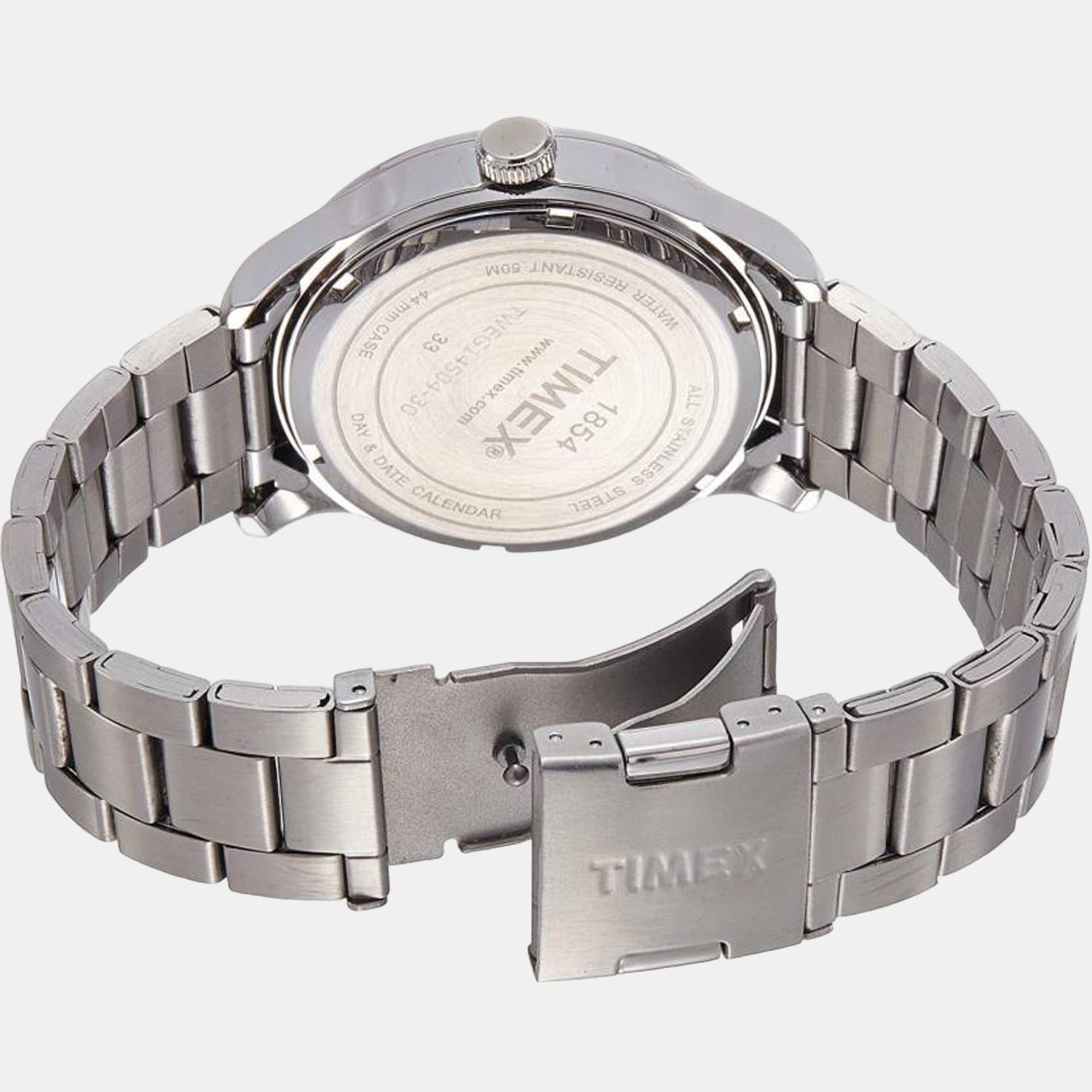 E Class Men Quartz Silver Dial Analog Stainless Steel Watch TWEG14504