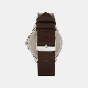 Fashion Men Quartz White Dial Analog Leather Watch TWEG16507