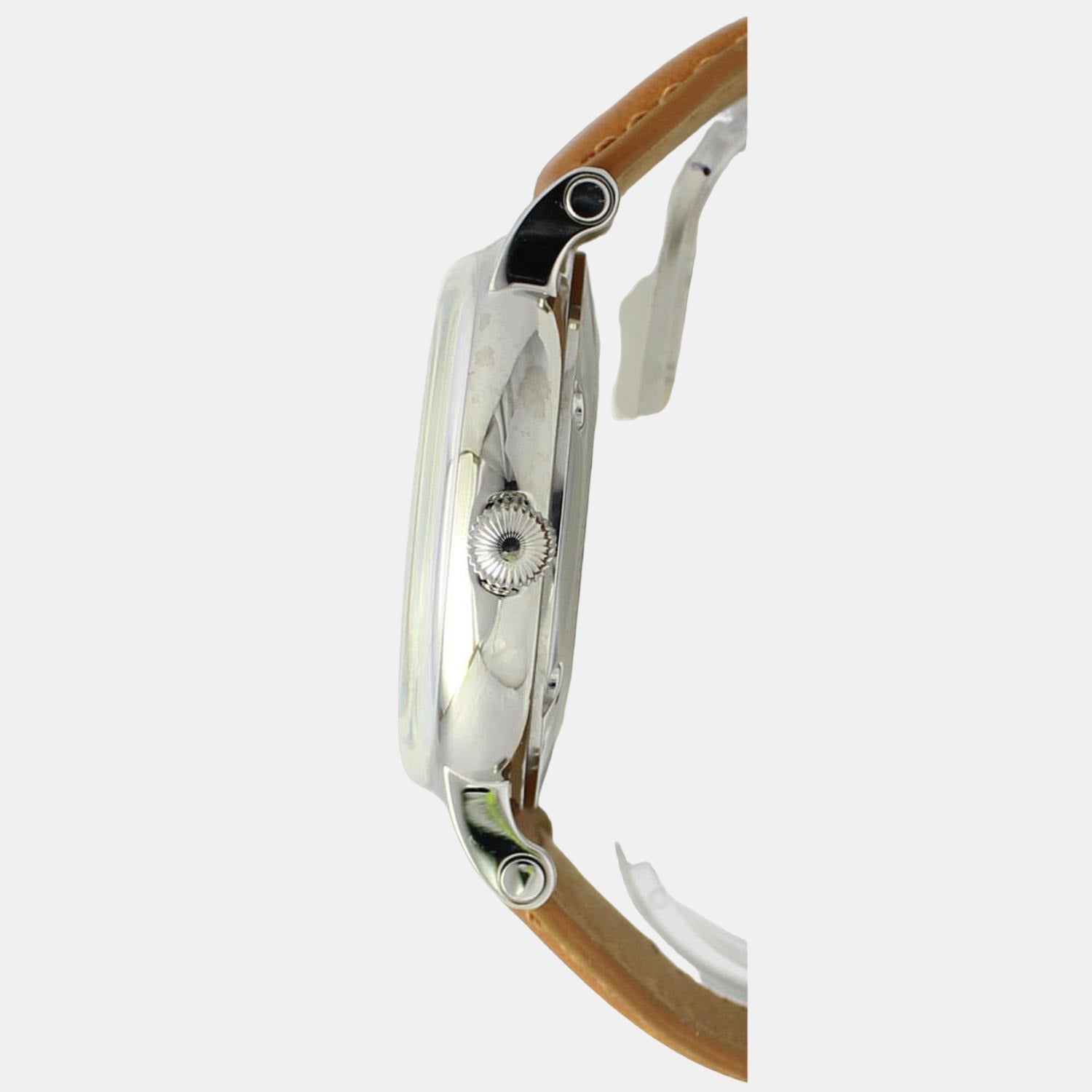 E Class Men Quartz Silver Dial Analog Leather Watch TWEG16700