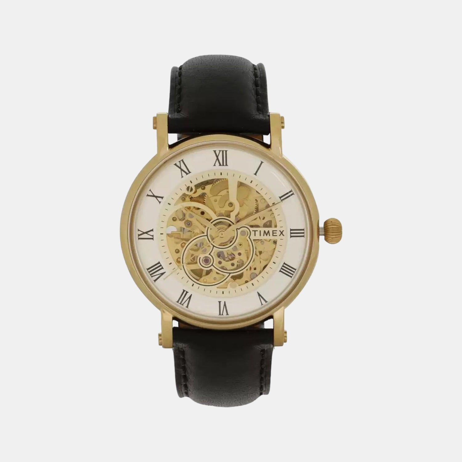 E Class Men Automatic Silver Dial Analog Leather Watch TWEG16702