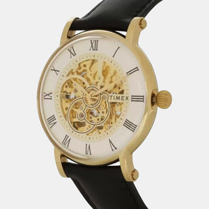 E Class Men Automatic Silver Dial Analog Leather Watch TWEG16702